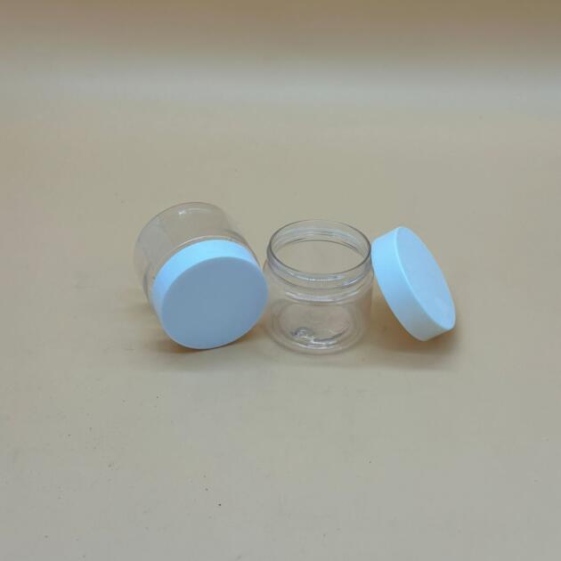 Clear Jar W/ White lid