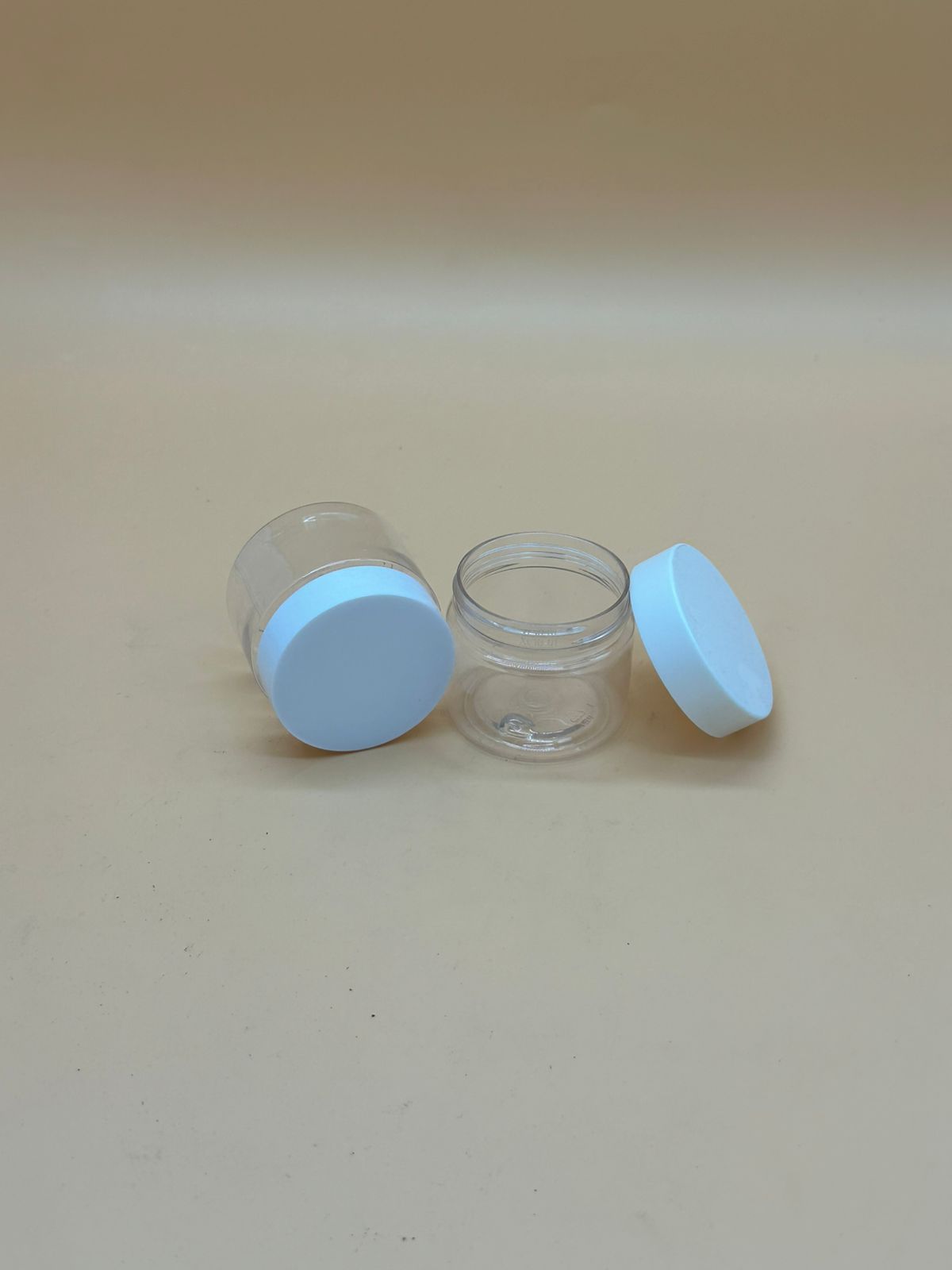 Clear Jar W/ White lid